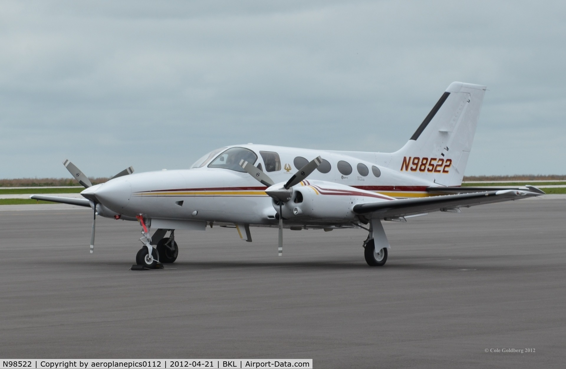 N98522, 1976 Cessna 421C Golden Eagle C/N 421C0081, N98522 seen on a cloudy day at KBKL.