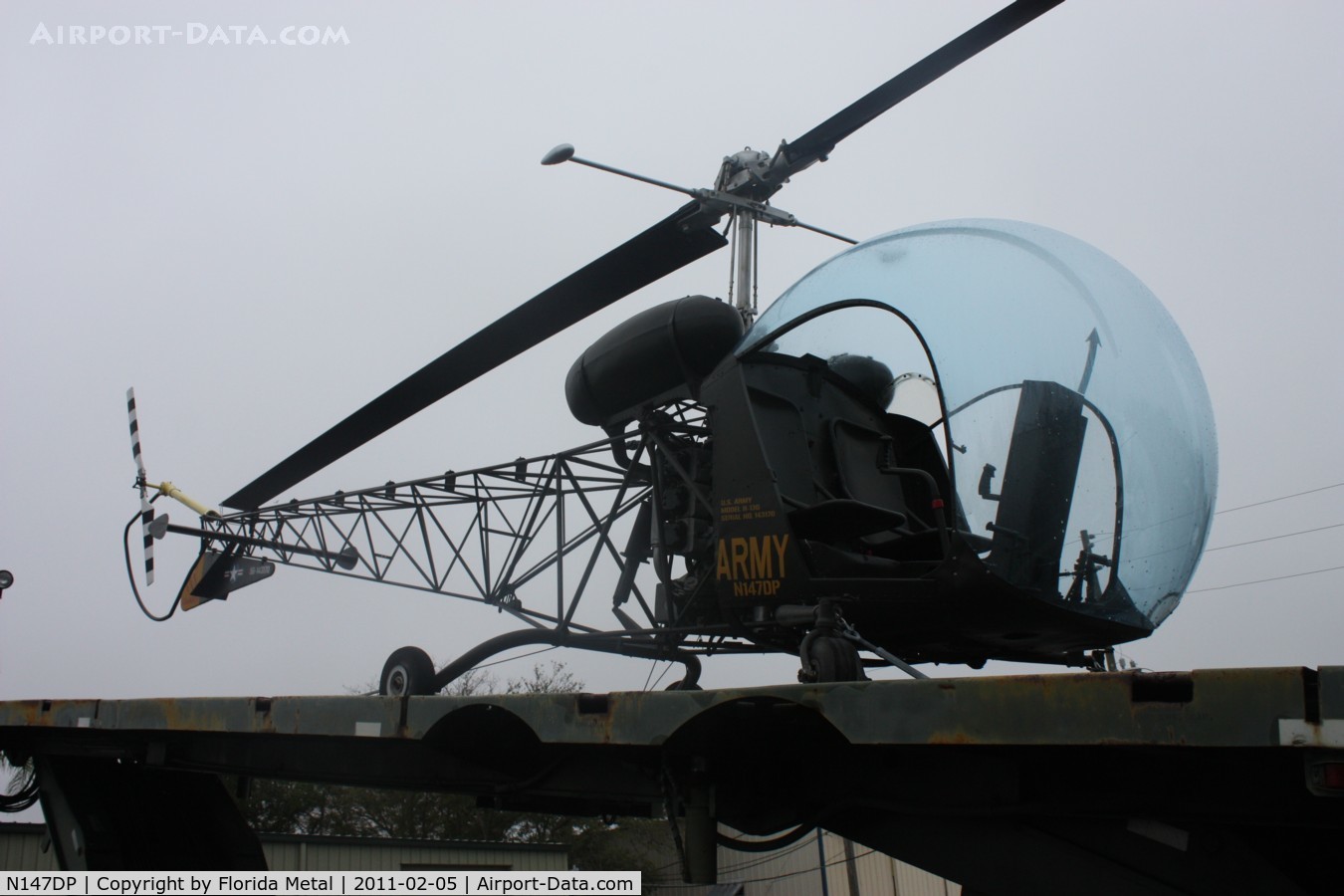 N147DP, 1956 Bell 47G C/N 1685, H-13 outside Military Museum Largo FL