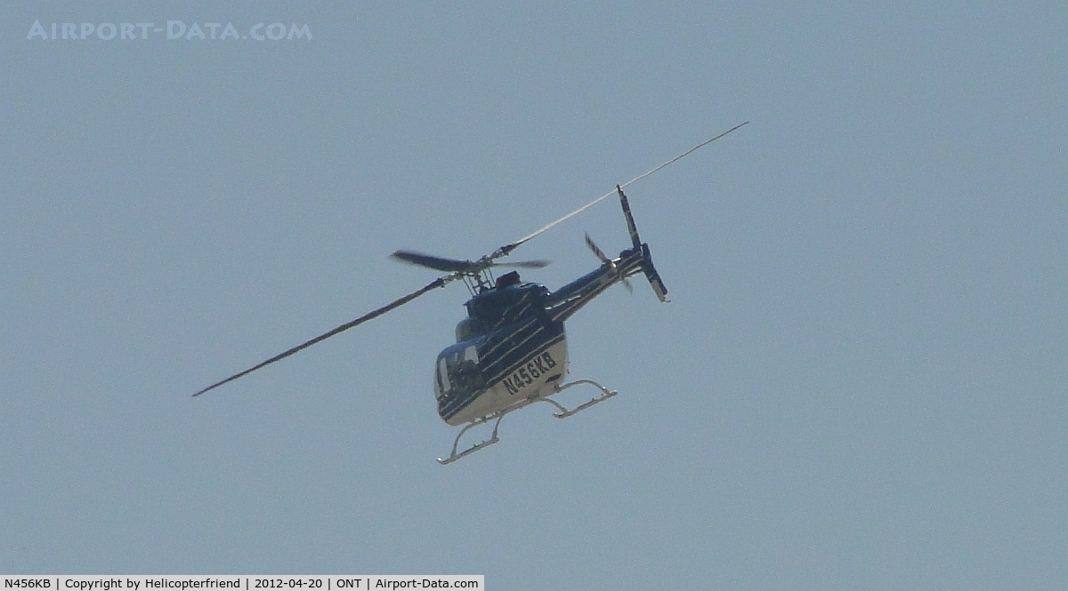 N456KB, 1997 Bell 407 C/N 53133, Lifted off from east of a hanger, went south and then turned east