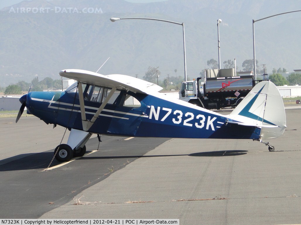 N7323K, 1950 Piper PA-20-135 Pacer C/N 20-268, Parked in transient parking by the fuel pumps