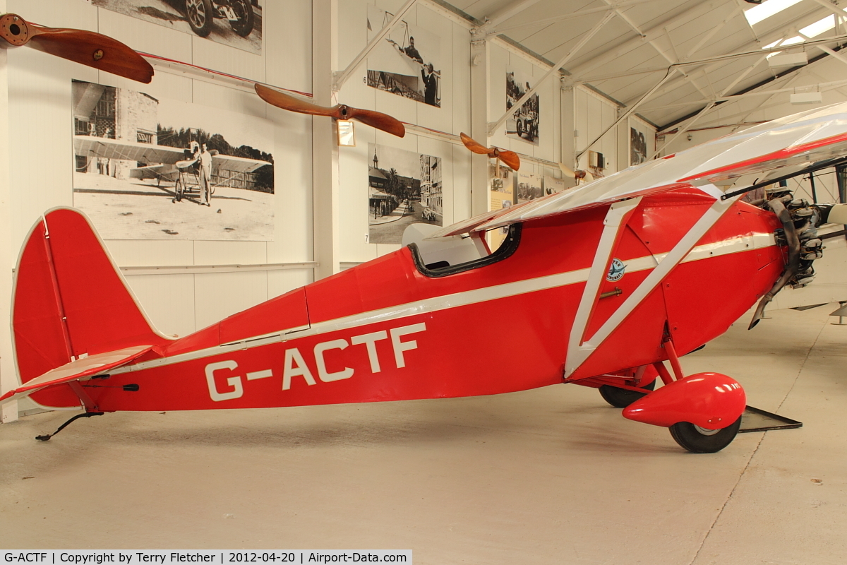 G-ACTF, 1932 Comper CLA-7 Swift C/N S32/9, Shuttleworth Collection at Old Warden