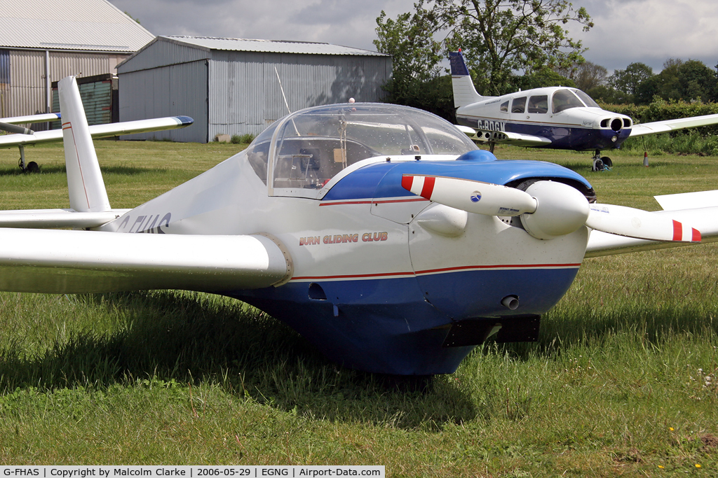 G-FHAS, 1981 Scheibe SF-25E Super Falke C/N 4359, Scheibe SF25E, Bagby Airfield, N Yorks UK, May 2006.