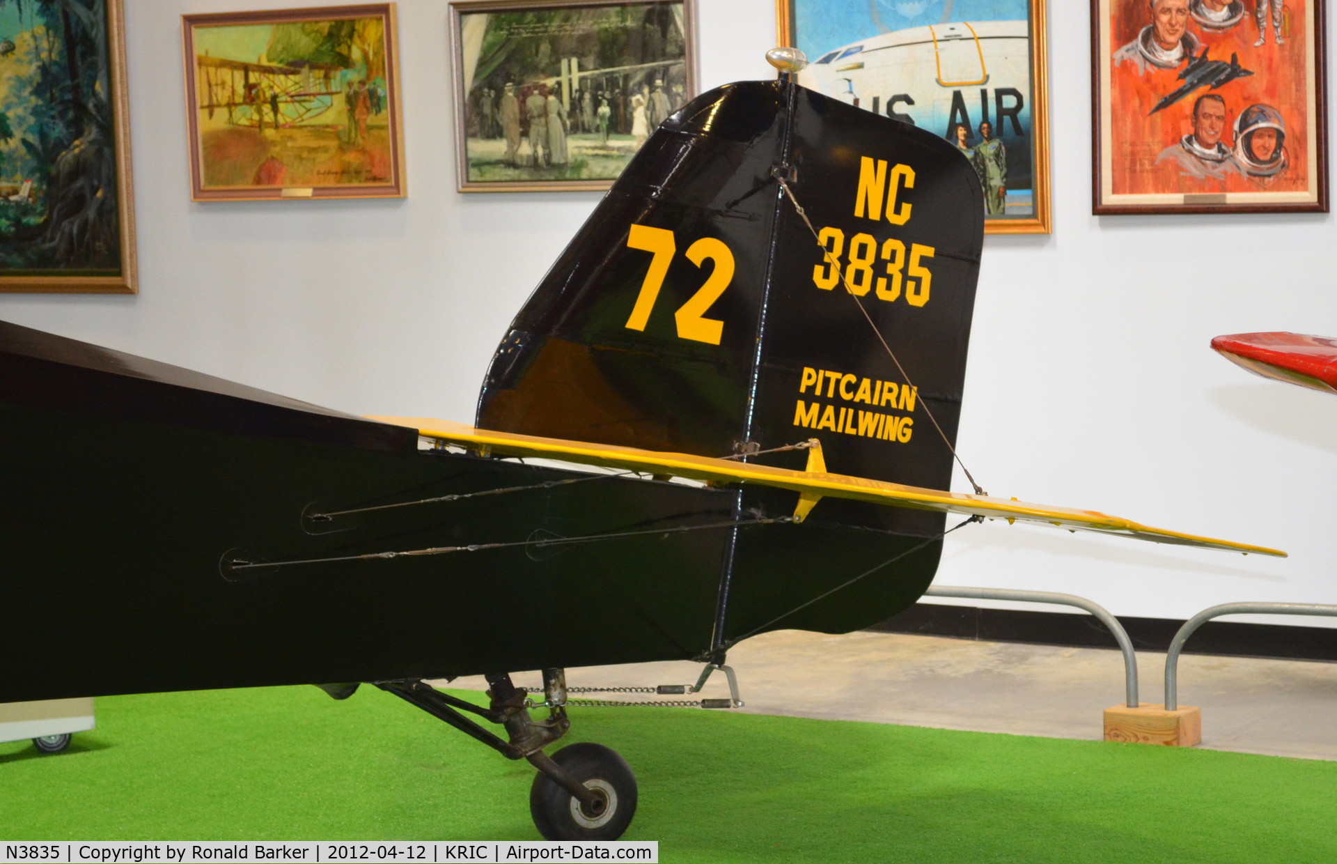 N3835, 1927 Pitcairn PA-5 Mailwing C/N 9, VA Aviation Museum