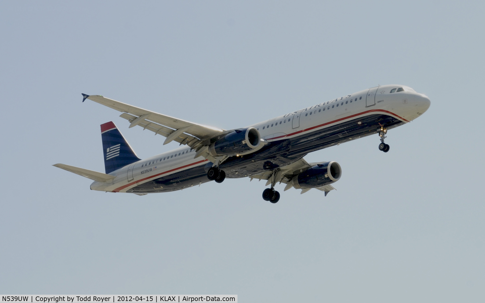 N539UW, 2009 Airbus A321-231 C/N 4082, Arriving at LAX on 24R