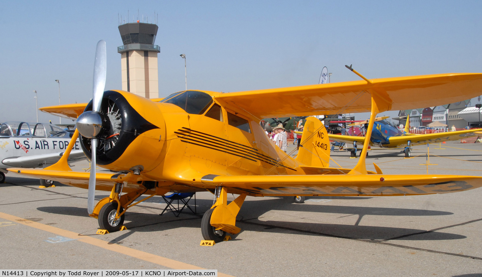 N14413, 1935 Beech B17R Staggerwing C/N 38, Chino airshow 2009