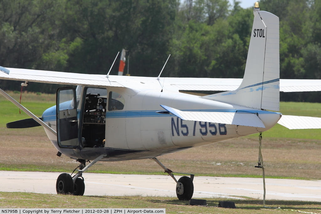 N5795B, 1956 Cessna 182 Skylane C/N 33795, At Zephyrhills Municipal Airport, Florida