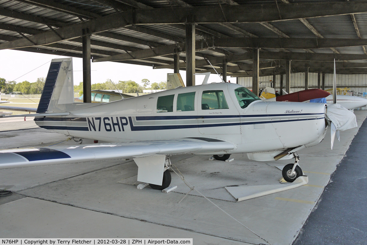 N76HP, 1970 Mooney M20F Executive C/N 700010, At Zephyrhills Municipal Airport, Florida