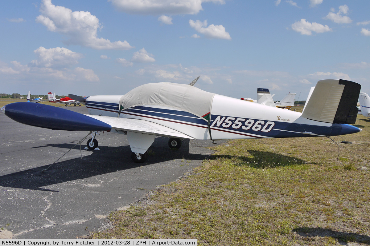 N5596D, 1957 Beech H35 Bonanza C/N D-5124, At Zephyrhills Municipal Airport, Florida