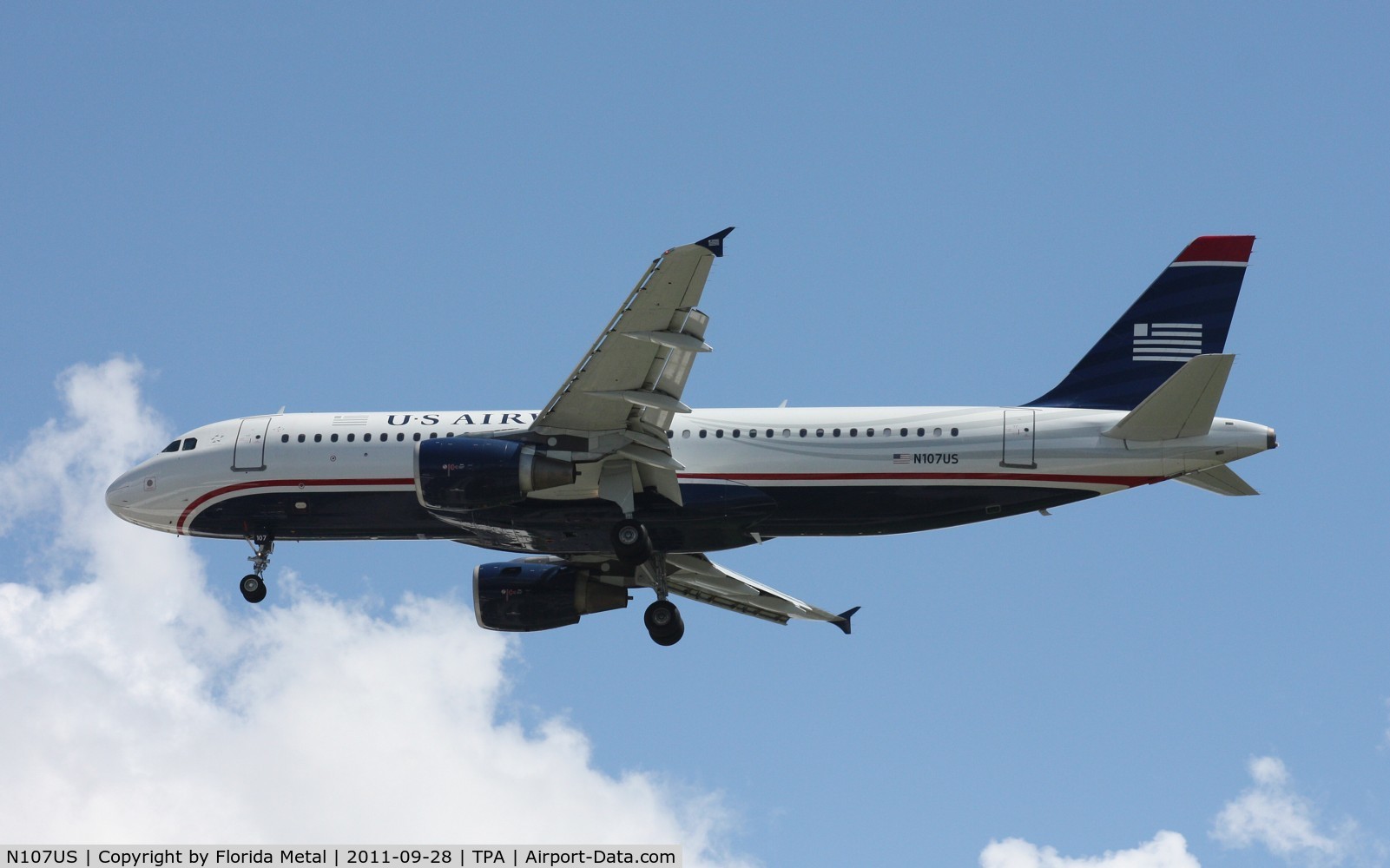 N107US, 1999 Airbus A320-214 C/N 1052, US Airways A320