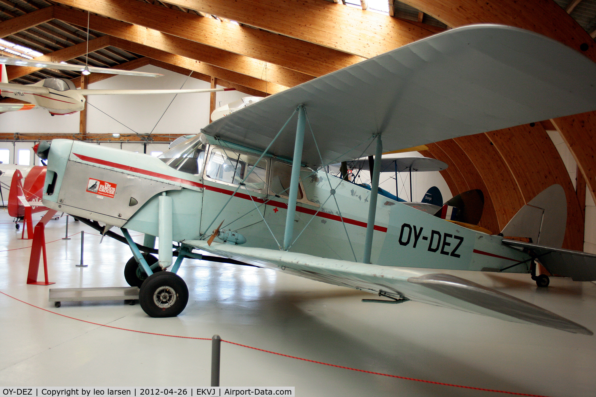 OY-DEZ, 1935 De Havilland DH.87B Hornet Moth C/N 8040, Denmark`s Flymuseum Stauning