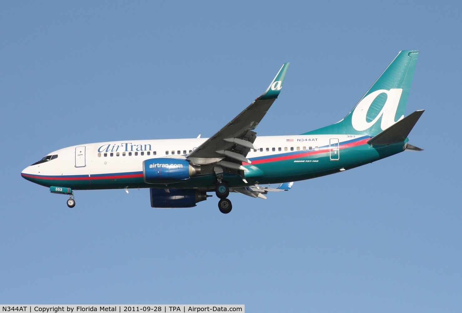 N344AT, 2008 Boeing 737-7BD C/N 36718, Air Tran 737