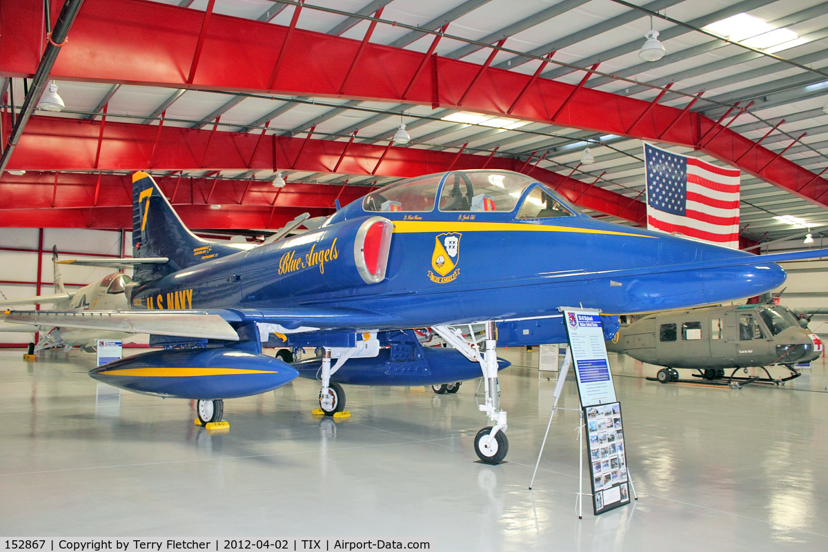 152867, Douglas TA-4F Skyhawk C/N 13513, At Valiant Air Command Air Museum, Space Coast Regional  Airport (North East Side), Titusville, Florida