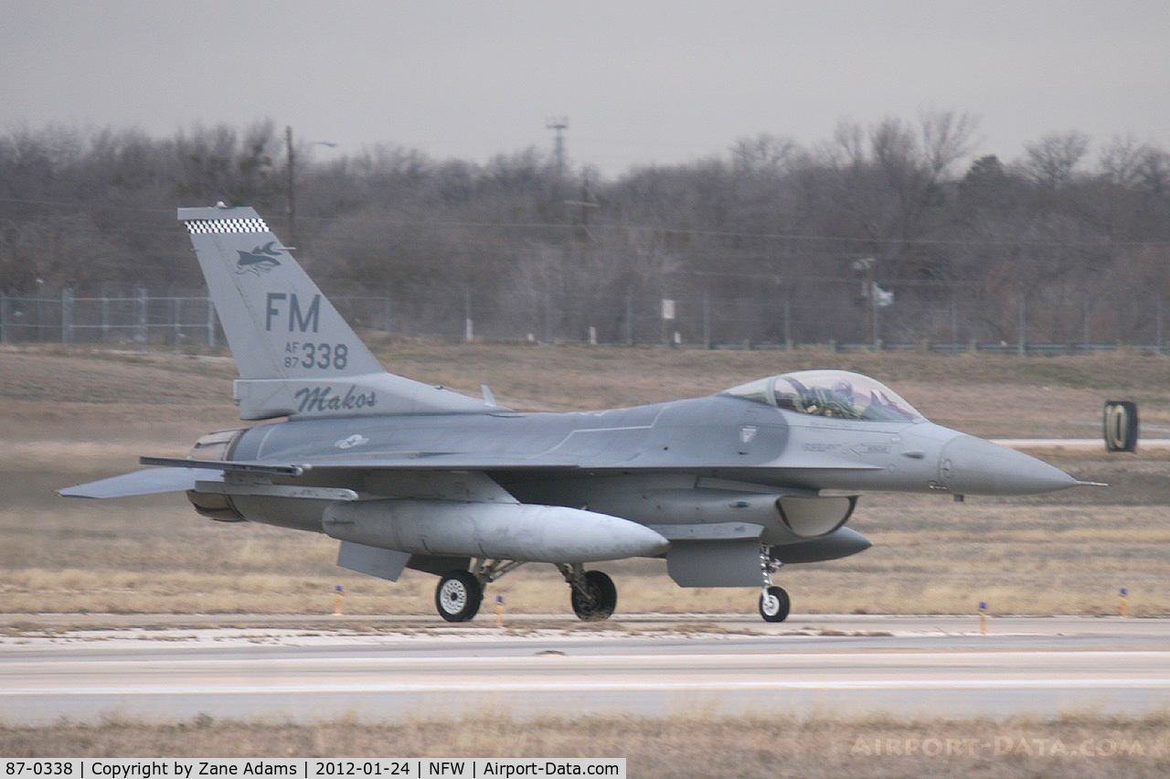 87-0338, 1987 General Dynamics F-16C Fighting Falcon C/N 5C-599, At NASJRB Fort Worth