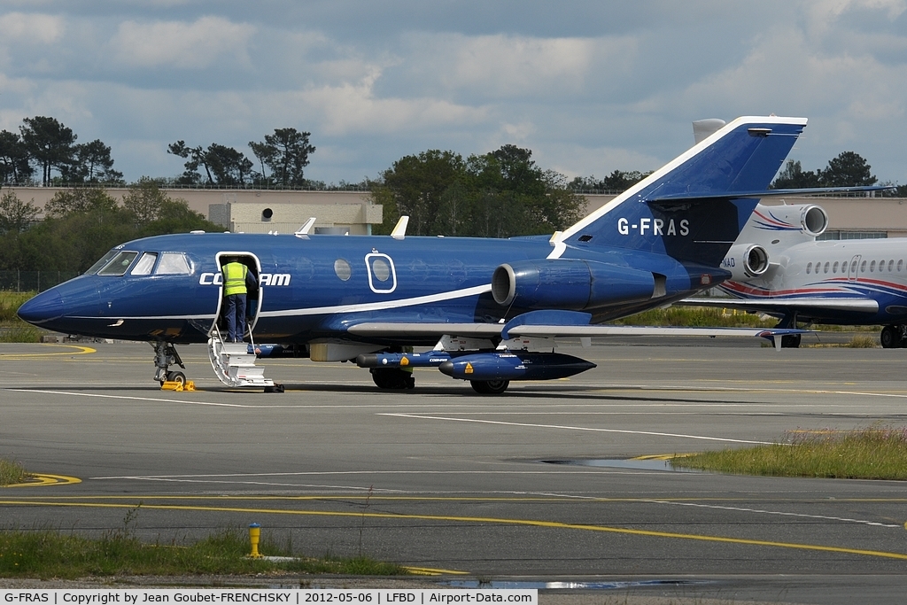 G-FRAS, 1967 Dassault Falcon (Mystere) 20DC C/N 82, FR Aviation / Cobham Leasing parking Kilo