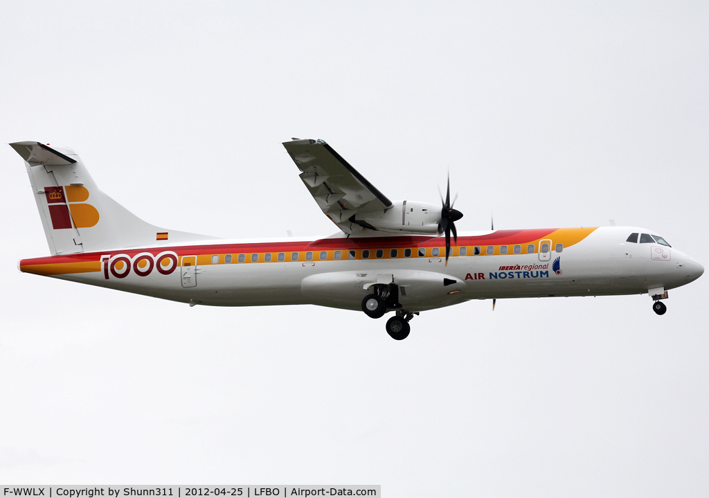 F-WWLX, 2012 ATR 72-600 C/N 999, C/N 9999 - Additional '1000' titles on the rear fuselage for the 1000th ATR delivered ;)