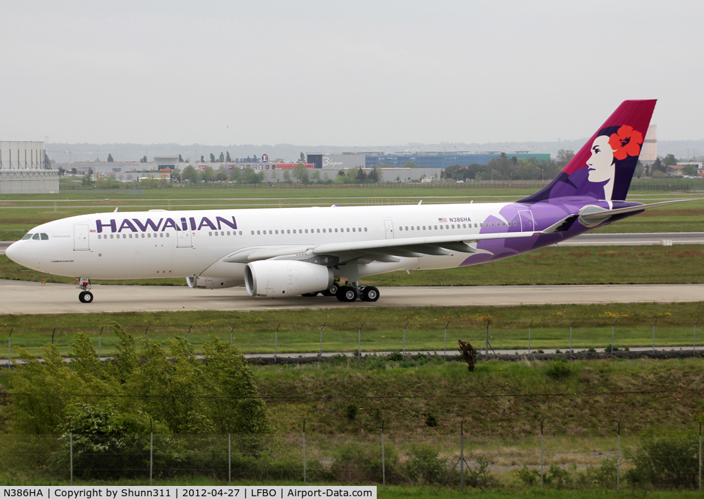 N386HA, 2012 Airbus A330-243 C/N 1302, Delivery day...