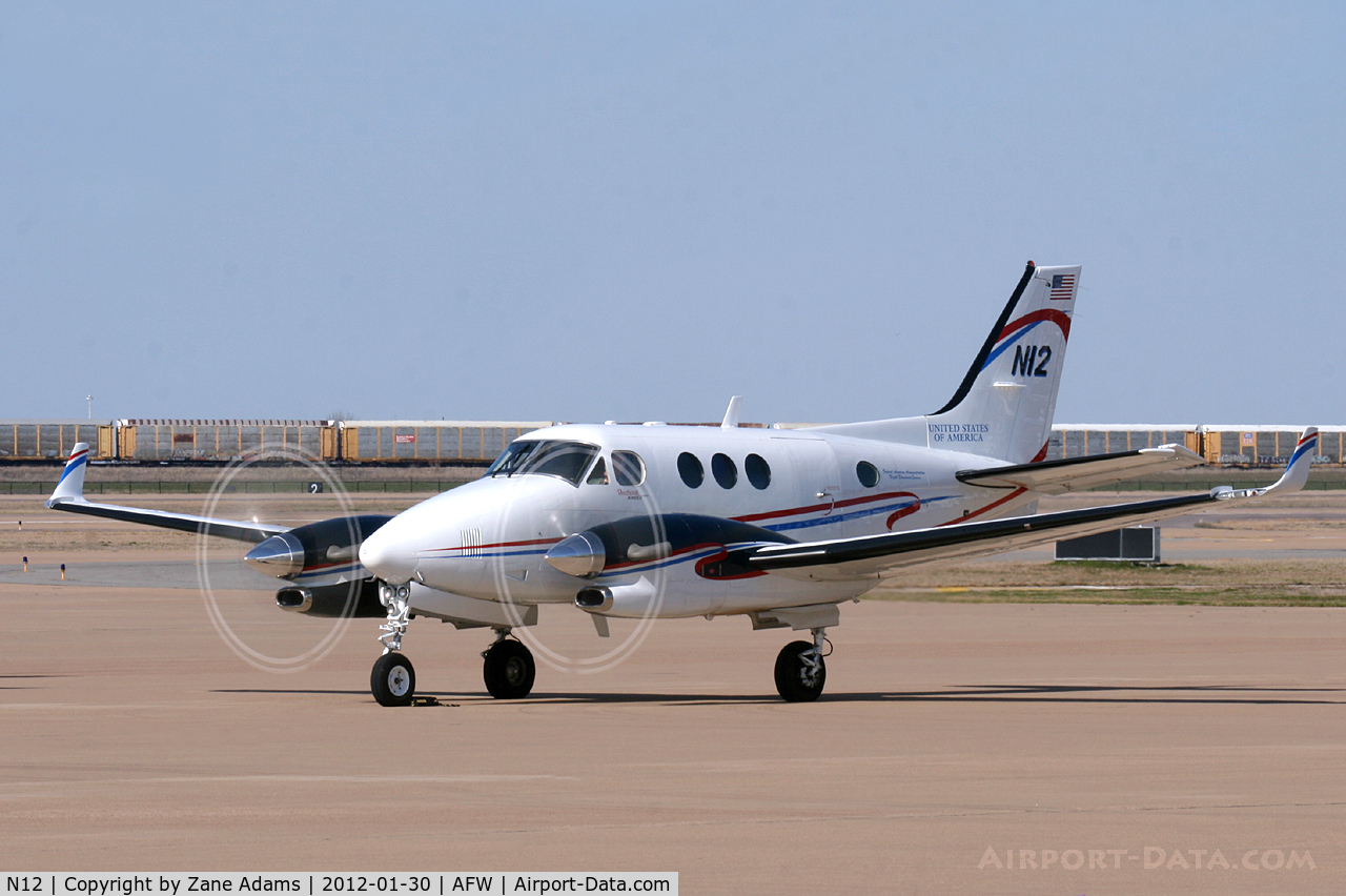 N12, 2009 Hawker Beechcraft C90GTI King Air C/N LJ-1966, FAA King Air at Alliance Airport - Fort Worth, TX