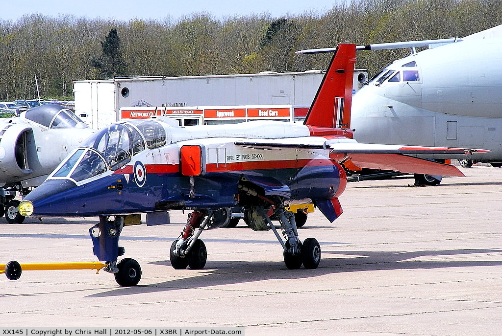 XX145, 1975 Sepecat Jaguar T.2A C/N B.10, at the Cold War Jets open day, Bruntingthorpe