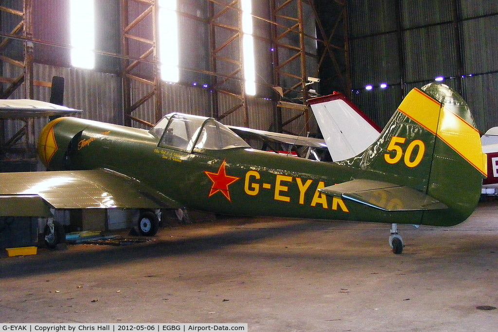 G-EYAK, 1980 Yakovlev Yak-50 C/N 801804, Privately owned, Previous ID: RA-01193