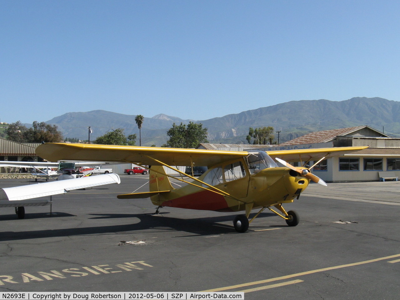 N2693E, 1946 Champion 7CCM C/N 7AC-6273, 1946 Aeronca 7CCM CHAMPION conversion from 7AC, Continental C90 90 Hp. The 7CCM was produced first in 1948 with larger tail fin, C90 and other structural changes.