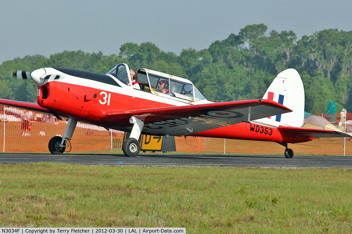 N3034F, De Havilland DHC-1 Chipmunk T.10 C/N C1/0291, At 2012 Sun N Fun