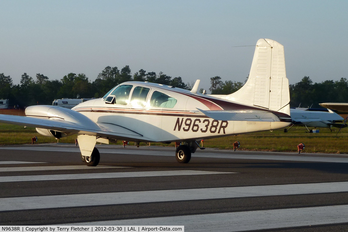 N9638R, 1959 Beech B95 Travel Air C/N TD-319, At 2012 Sun N Fun