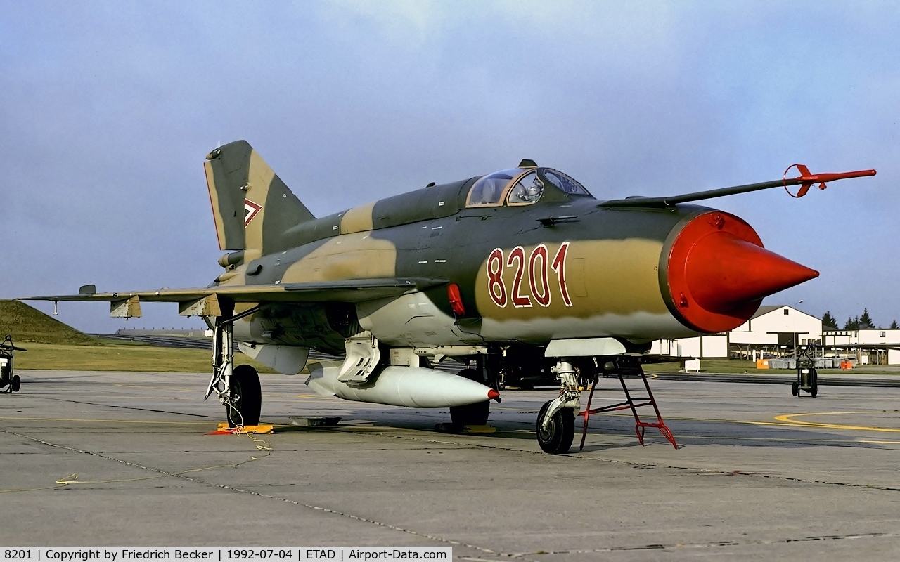 8201, Mikoyan-Gurevich MiG-21MF C/N 968201, static display