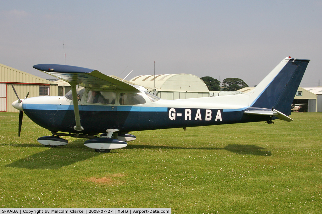 G-RABA, 1972 Reims FR172H Reims Rocket C/N 0292, Cessna FR172H, Fishburn Airfield, July 2008.