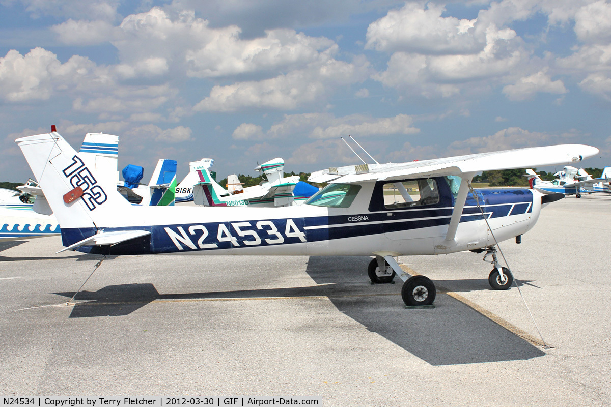 N24534, 1977 Cessna 152 C/N 15280316, At Gilbert Airport , Winter Haven , Florida