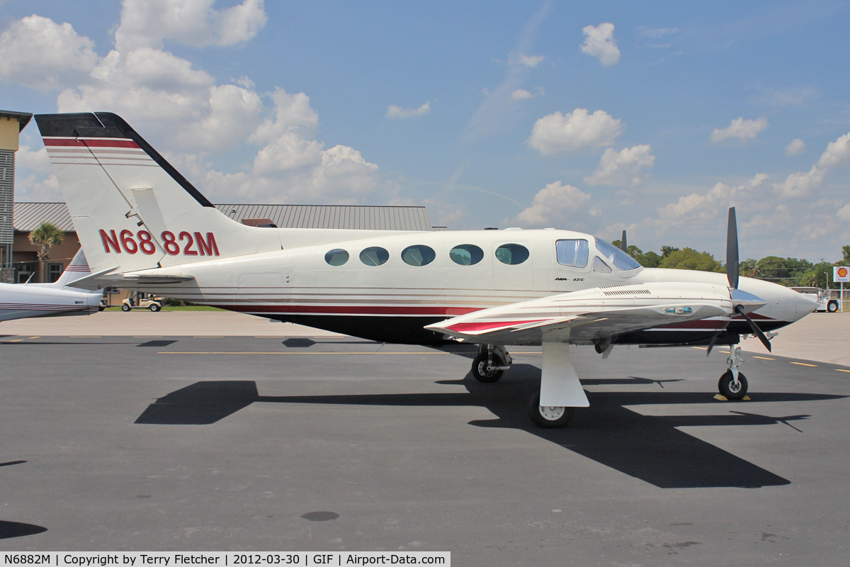 N6882M, Cessna 421C Golden Eagle C/N 421C1074, At Gilbert Airport , Winter Haven , Florida