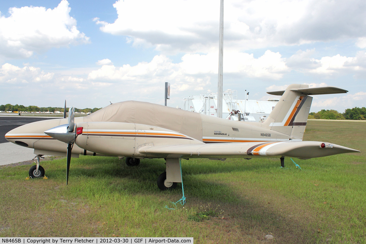 N8465B, 1981 Piper PA-44-180T Turbo Seminole C/N 44-8207003, At Gilbert Airport , Winter Haven , Florida