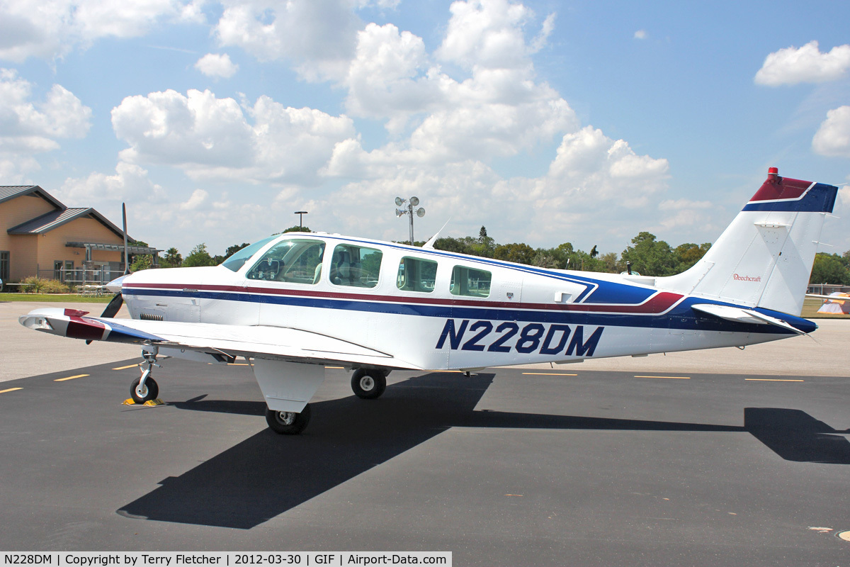 N228DM, 1991 Beech A36 Bonanza 36 C/N E-2660, At Gilbert Airport ,Winter Haven , Florida