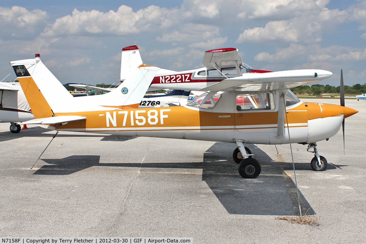 N7158F, 1966 Cessna 150F C/N 15063758, At Gilbert Airport ,Winter Haven , Florida