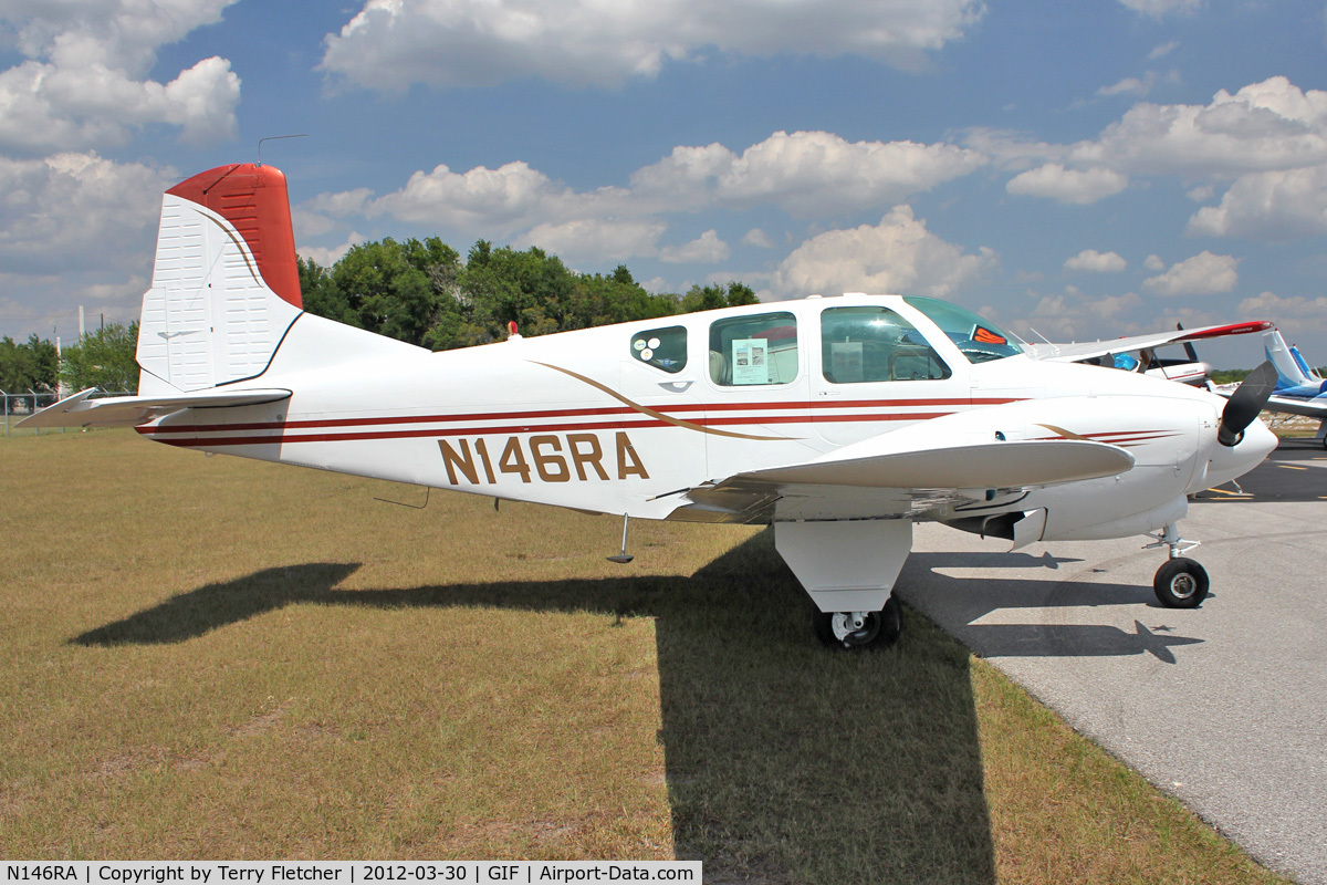 N146RA, 1959 Beech 95 Travel Air C/N TD-294, At Gilbert Airport ,Winter Haven , Florida