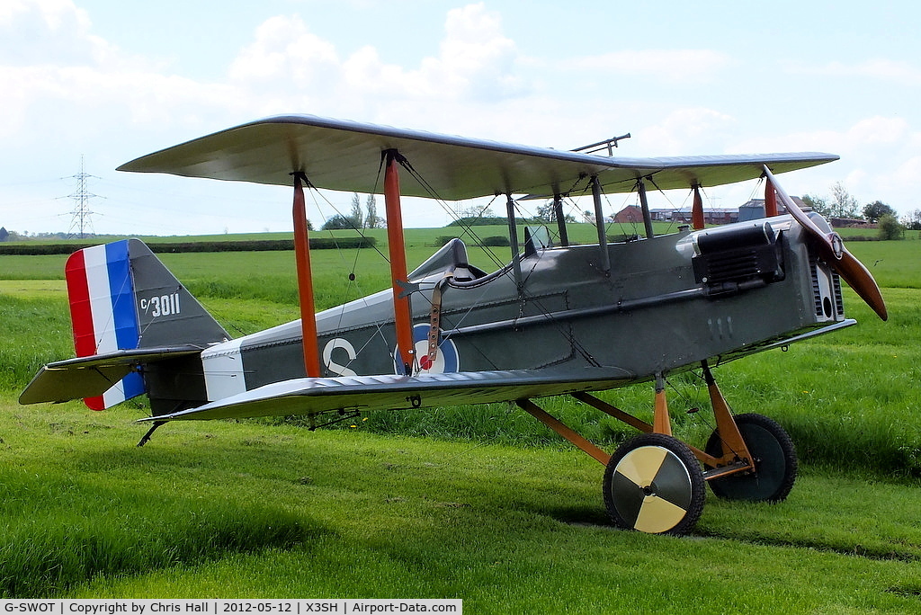 G-SWOT, 1990 Currie Super Wot (SE-5A Replica) C/N PFA 3011, at Streethay Farm Airfield