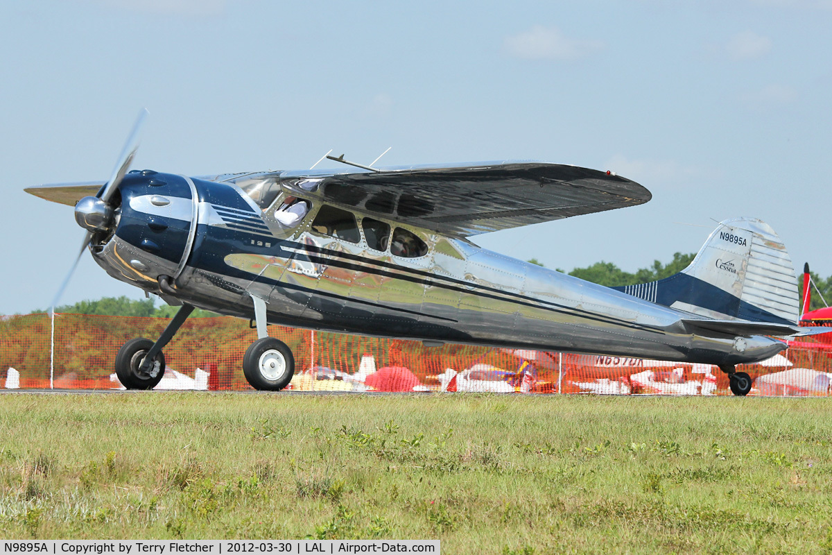 N9895A, 1950 Cessna 195A C/N 7598, At 2012 Sun N Fun