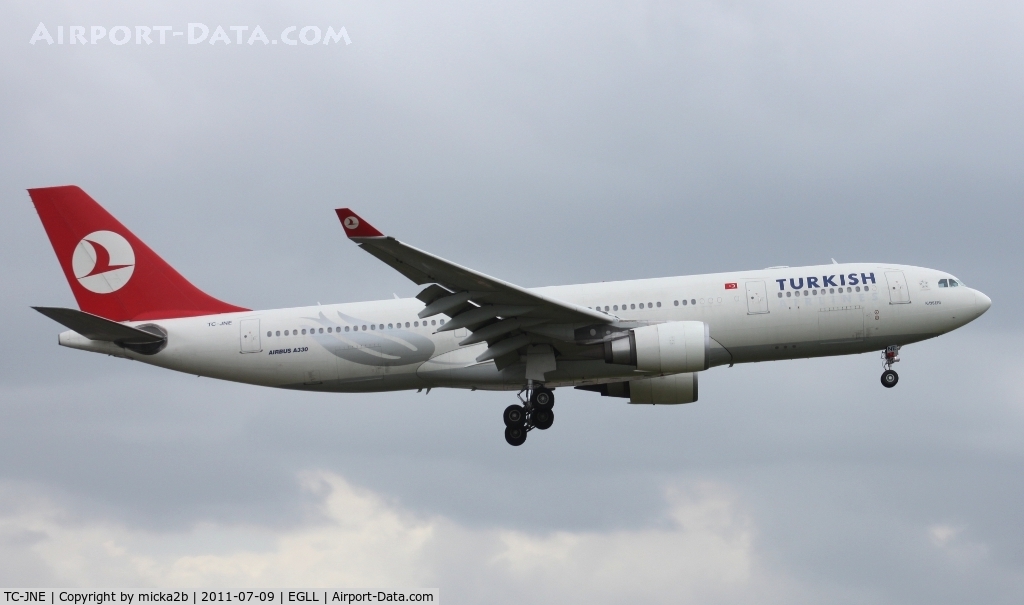 TC-JNE, 2006 Airbus A330-203 C/N 774, Landing in 27R from Istanbul