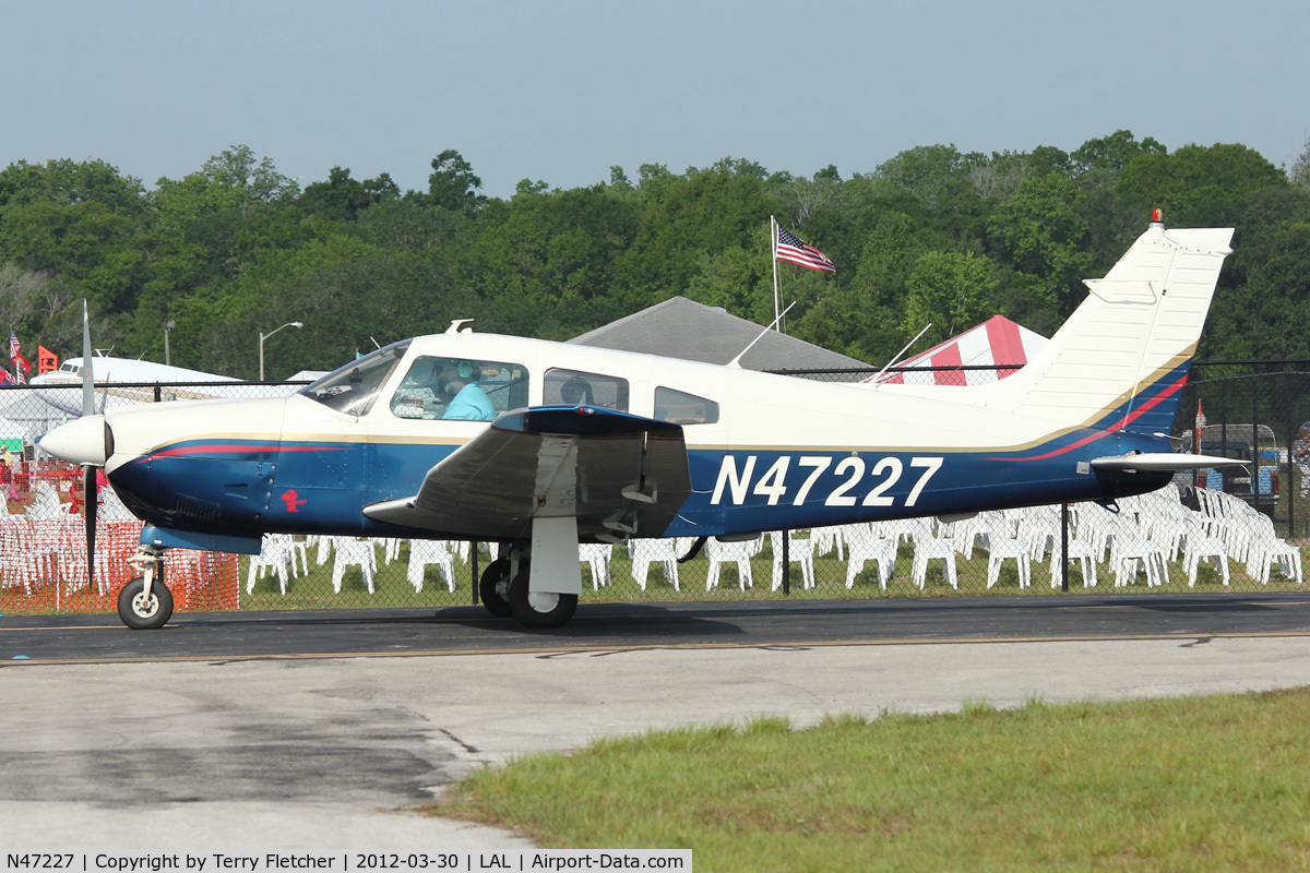 N47227, 1977 Piper PA-28R-201 Cherokee Arrow III C/N 28R-7737158, At 2012 Sun N Fun