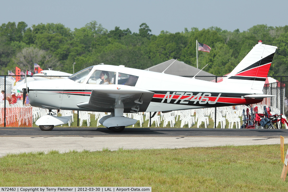 N7246J, 1968 Piper PA-28-140 C/N 28-24587, At 2012 Sun N Fun