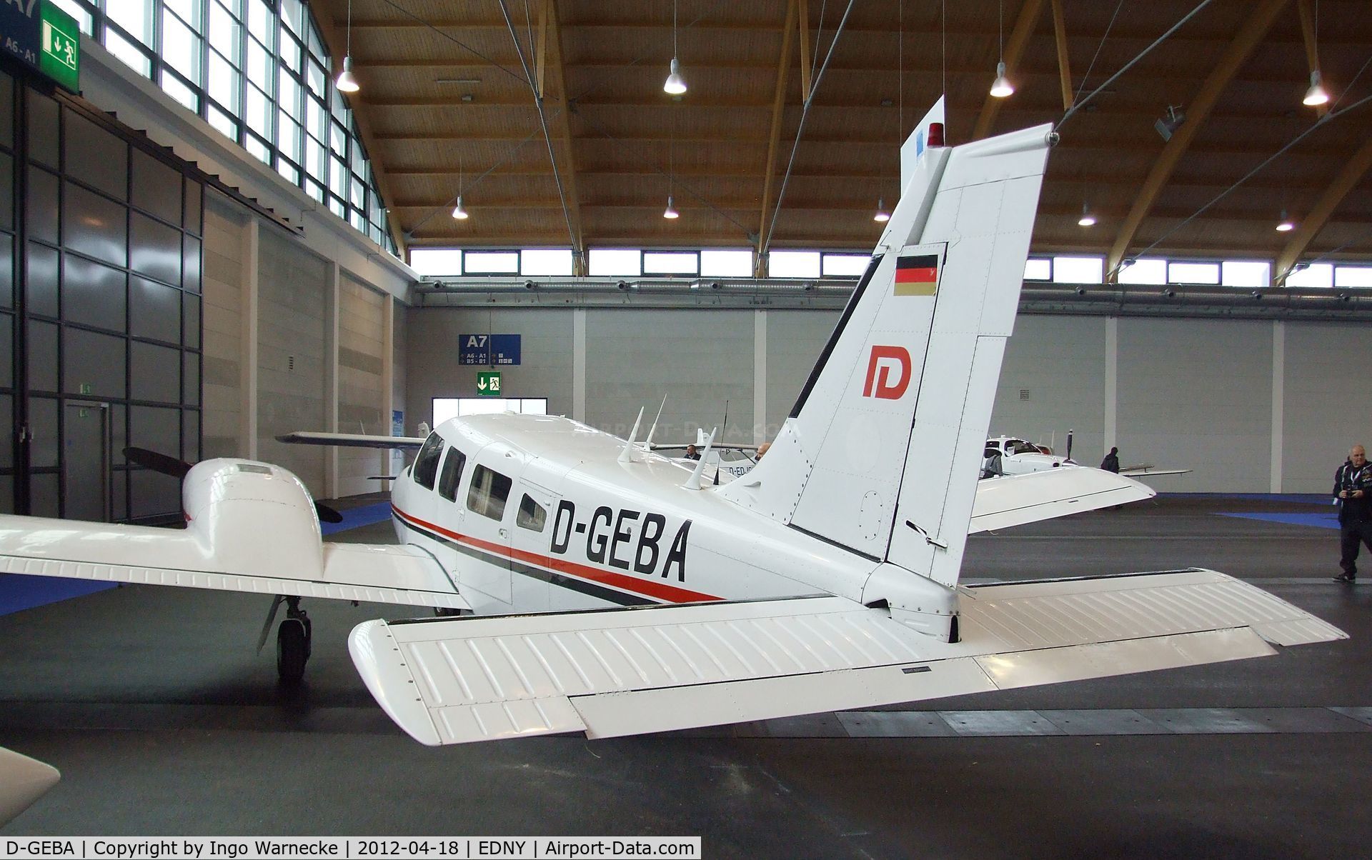 D-GEBA, 1976 Piper PA-34-200T II C/N 347670179, Piper PA-34-200T Seneca II at the AERO 2012, Friedrichshafen