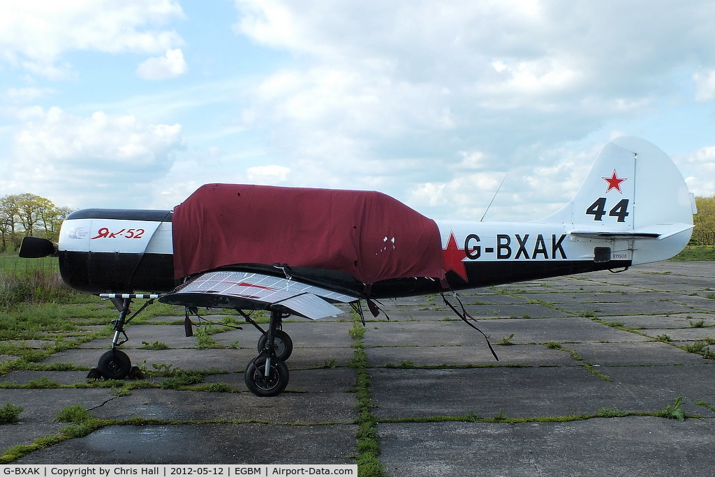 G-BXAK, 1981 Bacau Yak-52 C/N 811508, based at Tatenhill
