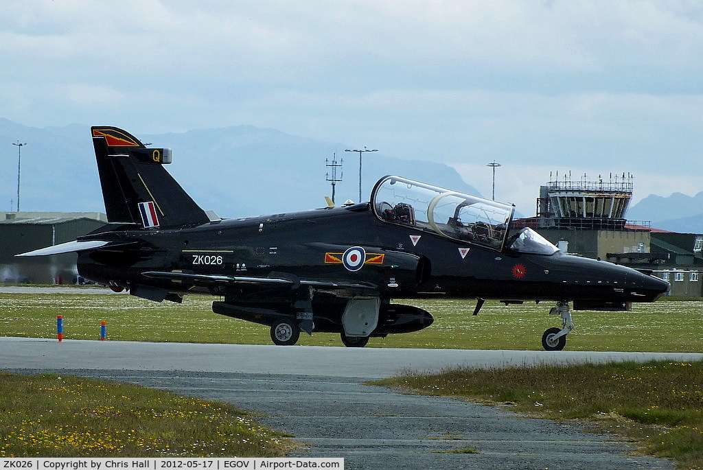 ZK026, 2009 British Aerospace Hawk T2 C/N RT017/1255, now wearing IV(Reserve) Squadron markings and coded Q