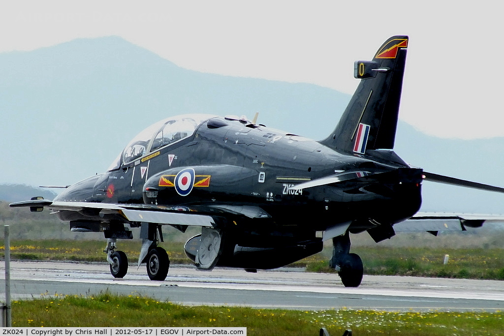 ZK024, 2009 British Aerospace Hawk T2 C/N RT015/1253, now wearing IV(Reserve) Squadron markings and coded O