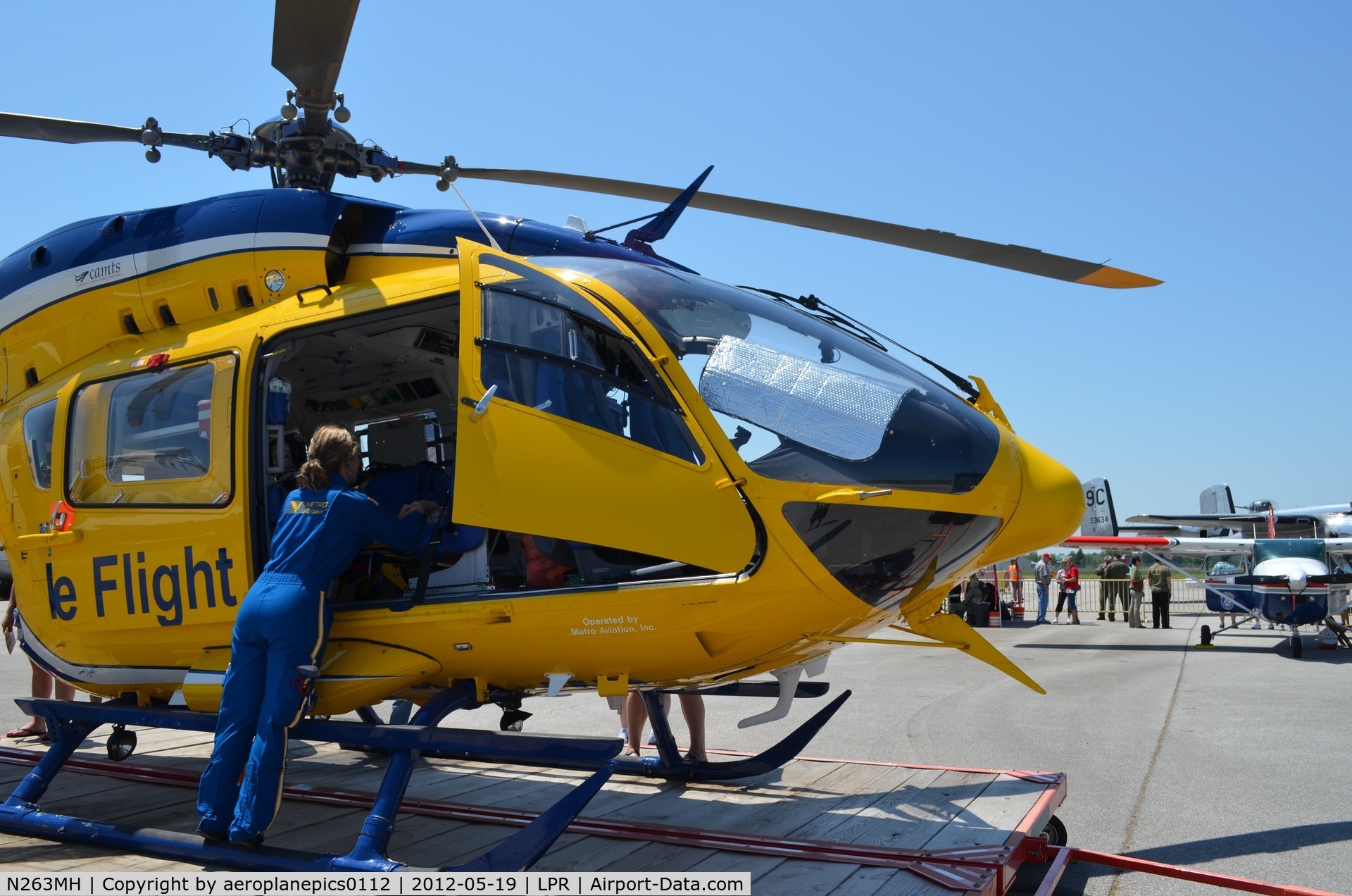 N263MH, Eurocopter-Kawasaki EC-145 (BK-117C-2) C/N 9311, N263MH seen at KLPR for an International Learn to Fly Day.