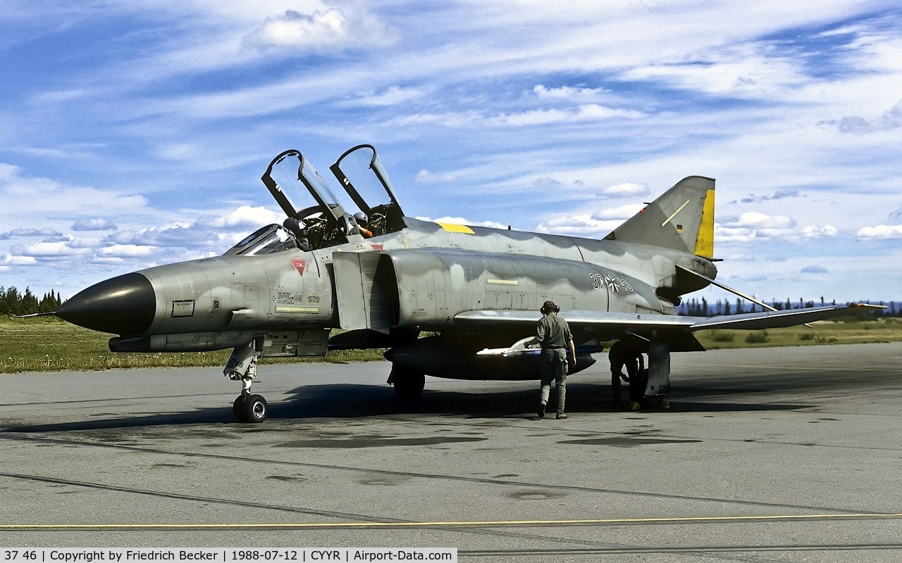 37 46, 1972 McDonnell Douglas F-4F Phantom II C/N 4461, last chance inspection at CFB Goose Bay