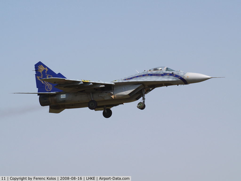11, Mikoyan-Gurevich MiG-29B C/N 2960535161/4604, Kecskemét