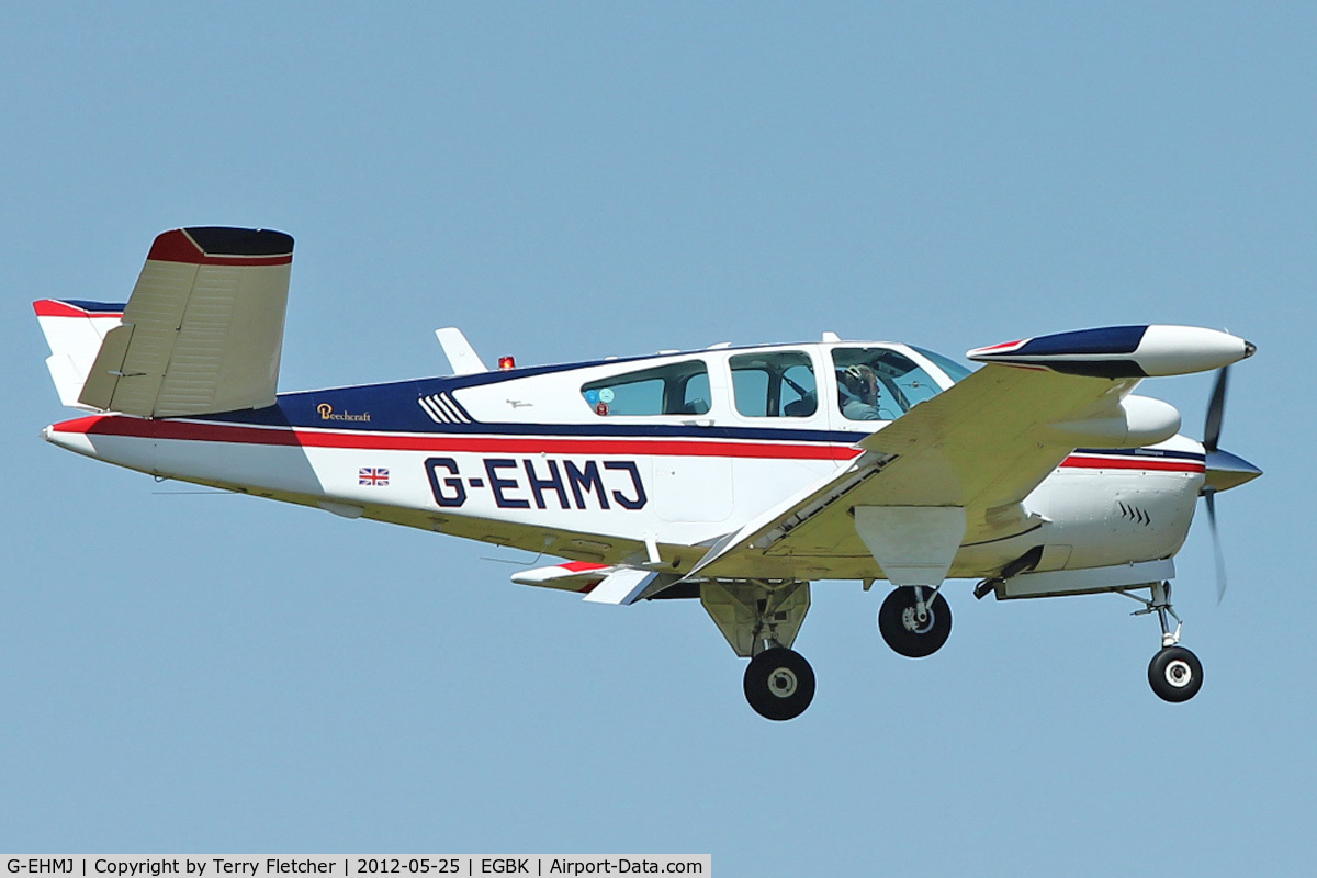 G-EHMJ, 1965 Beech S35 Bonanza Bonanza C/N D-7879, A visitor to Sywell , on Day 1 of 2012 AeroExpo