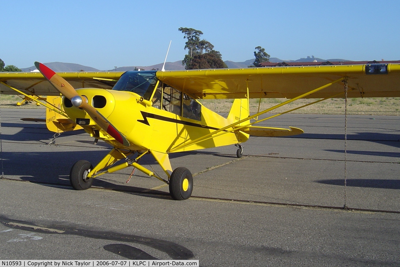 N10593, 1958 Piper L-21A C/N 18-893, Lompoc Piper Cub Fly-in 2006