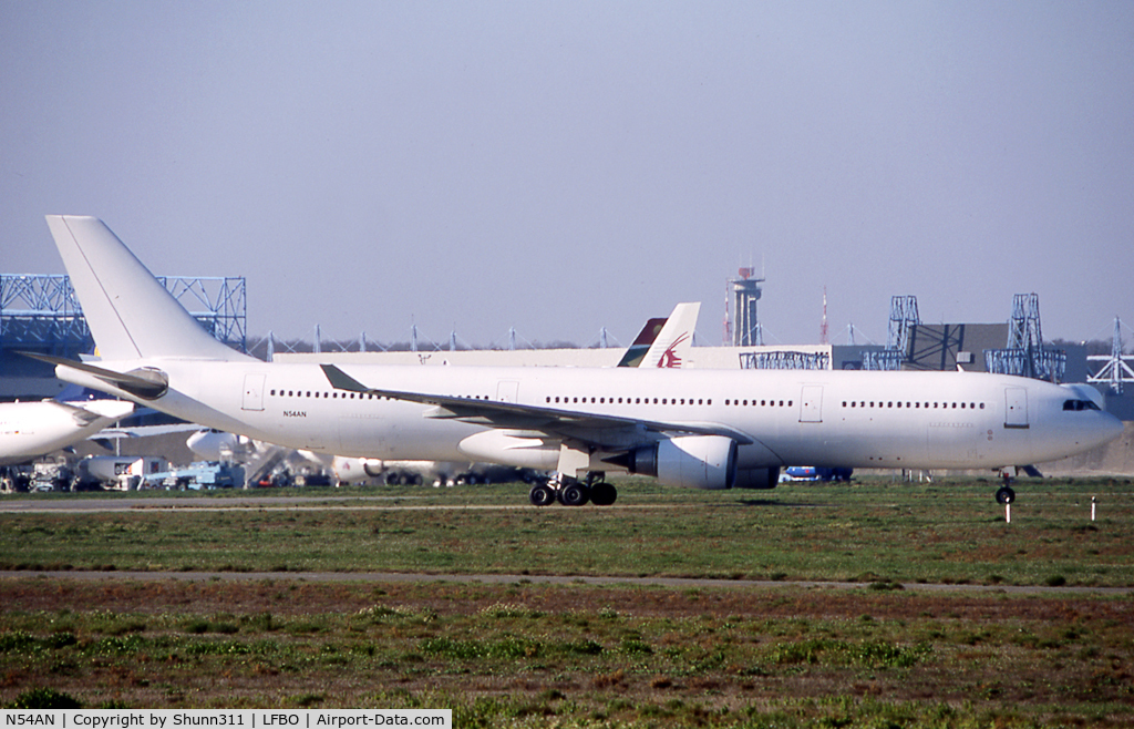 N54AN, 1994 Airbus A330-301 C/N 054, All white and on test @ Airbus factory...