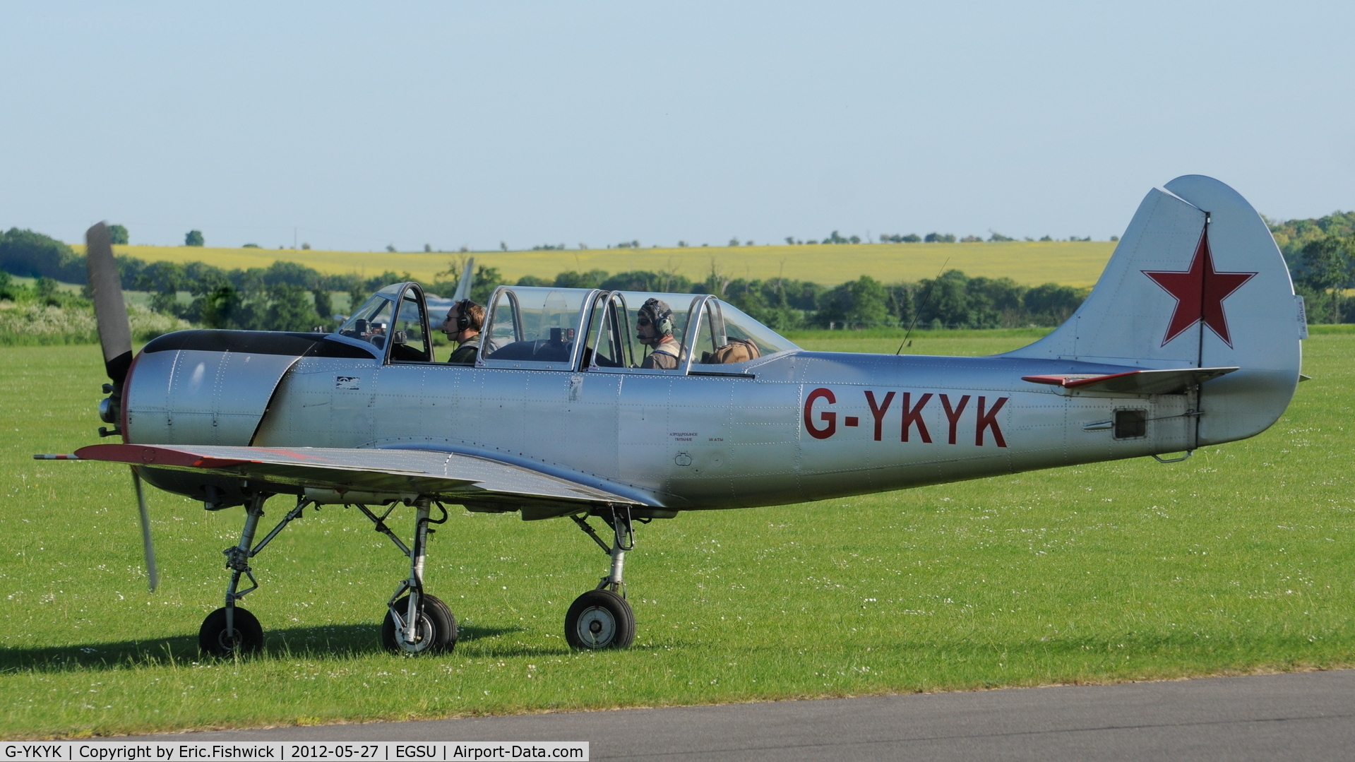 G-YKYK, 1998 Yakovlev (Aerostar) Yak-52 C/N 9812106, 1. G-YKYK at IWM Duxford Jubilee Airshow, May 2012.